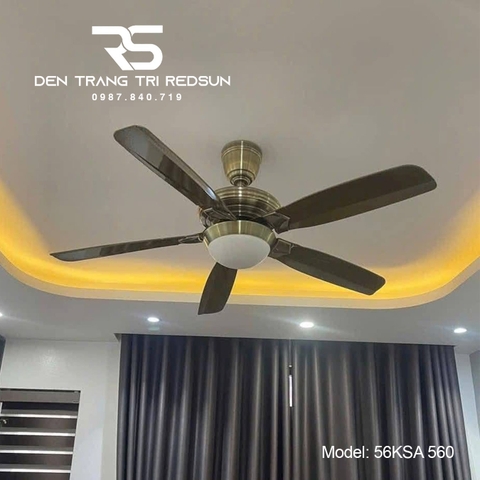 Quạt Trần Đèn Trang Trí Phòng Khách, Phòng Ngủ - 56KSA 560