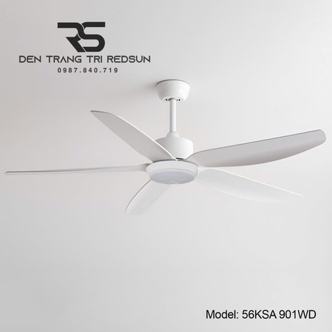 Quạt Trần Đèn Trang Trí Phòng Khách, Phòng Ngủ - 56KSA 901WD