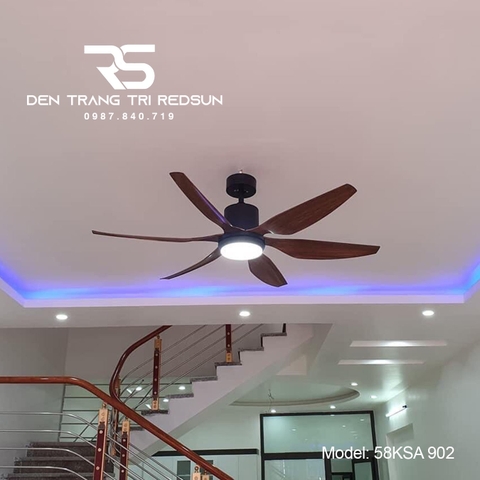 Quạt Trần Đèn Trang Trí Phòng Khách, Phòng Ngủ - 58KSA 902