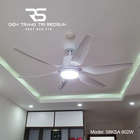 Quạt Trần Đèn Trang Trí Phòng Khách, Phòng Ngủ - 58KSA 902W