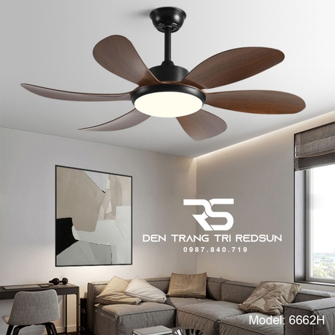 Quạt Trần Đèn Trang Trí Phòng Khách, Phòng Ngủ - 6662H