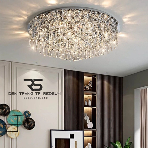 Đèn Mâm Pha Lê Ốp Trần Phòng Khách, Phòng Ngủ, Khách Sạn, Nhà Hàng Cao Cấp Phong Cách Hiện Đại OTPL1022