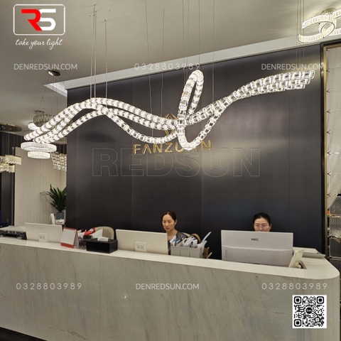 Đèn Thả Pha Lê Cao Cấp Quầy Lễ Tân, Sảnh Khách Sạn, Nhà Hàng, Bàn Ăn Sang Trọng HTK-NKFZ009