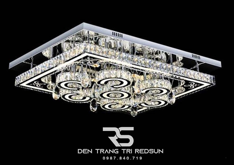 Đèn Mâm Mica Pha Lê Ốp Trần Phòng Khách Hiện Đại MKPL-124