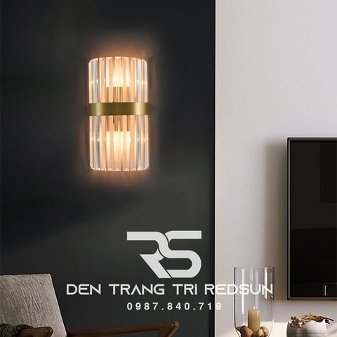 Đèn tường pha lê trang trí phòng khách hiện đại DT1827 Vàng