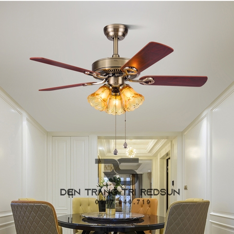 Quạt Trần Đèn Trang Trí Phòng Khách, Phòng Ngủ - T42-6501AB