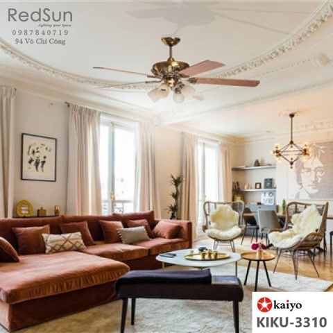 Quạt trần đèn KaiyoKukan KIKU-3310