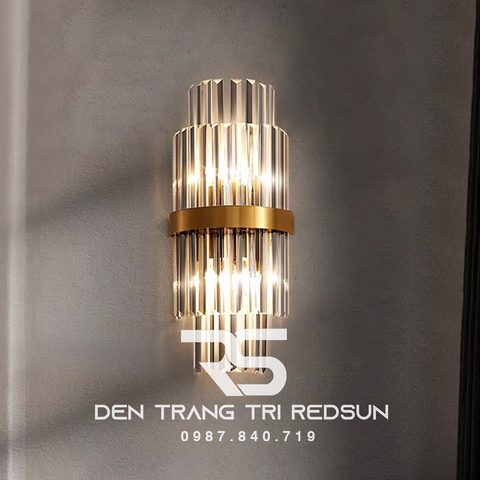 Đèn tường pha lê trang trí phòng khách hiện đại DT2503 Vàng
