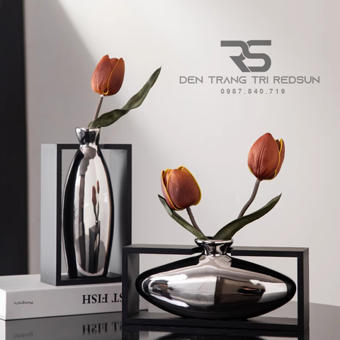 Bình Hoa Nghệ Thuật Chất Liệu Thủy Tinh Trang Trí Phòng Khách, Phòng Ngủ, Phòng Ăn Phong Cách Bắc Âu DDC-009