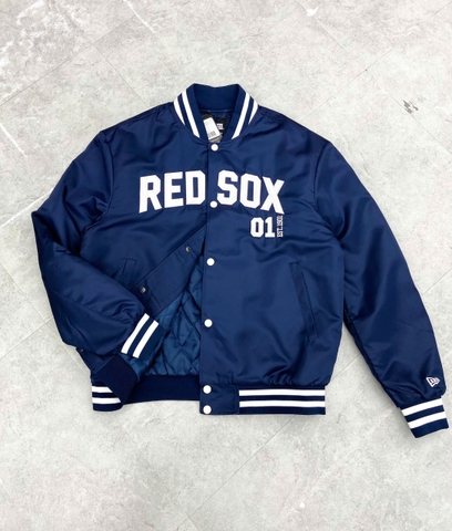 New Era, Korea Jacket MLB RedSox Script Logo - Navy