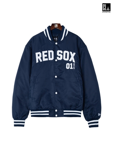 New Era, Korea Jacket MLB RedSox Script Logo - Navy