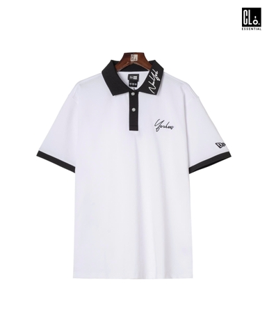 New Era, AP MLB POLO SHIRT NEYYAN LOGO -White