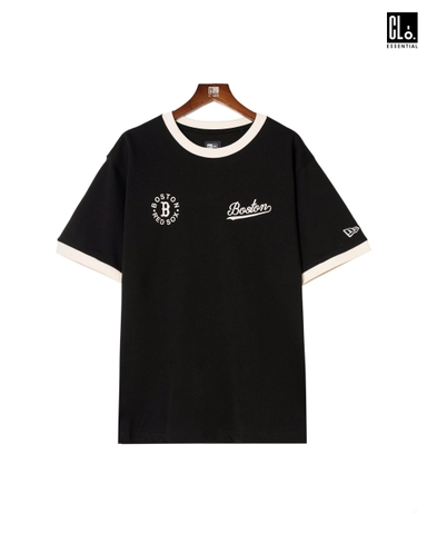 New Era, Ap Ne Essential Raglan SS2 Print Logo T-Shirt - Black