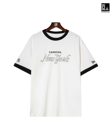 New Era, Ap Ne Essential Raglan Print Logo T-Shirt - White