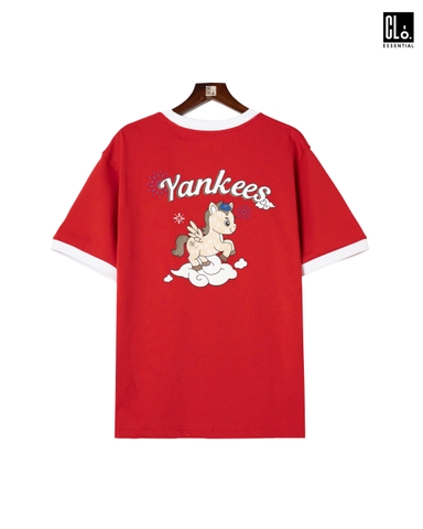 New Era, Ap New York Yankee Logo Horse T-Shirt - Red