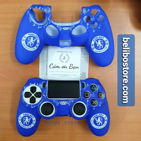 Vỏ bọc cao su silicon mềm bảo vệ tay cầm chơi game PS4 Dualshock 4 Chelsea