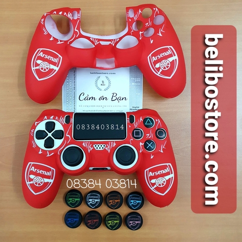 Vỏ bọc cao su silicon mềm bảo vệ tay cầm chơi game PS4 Dualshock 4 Arsenal ars