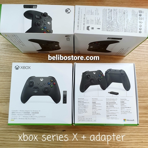 Tay cầm chơi game Xbox series X + wireless adapter cho windows (tay cầm không dây và usb phát sóng bluetooth)