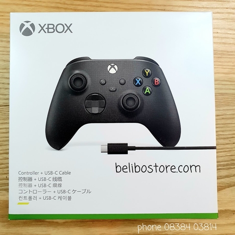 Tay Cầm Chơi Game Xbox Series X Chính Hãng Microsoft Xbox One X Carbon Black + cable chính hãng | TOP BÁN CHẠY