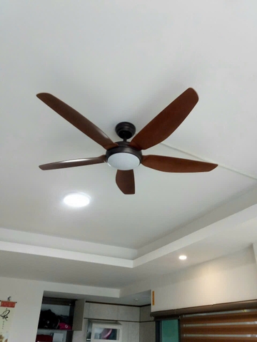 QUẠT TRẦN 5 CÁNH NÂU CÓ ĐÈN SẢI CÁNH 1470MM - M: MD25-1843