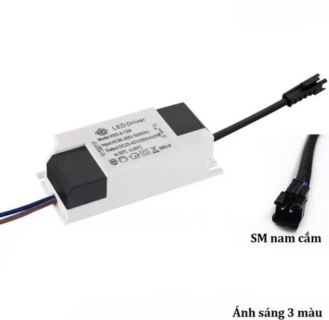 Chấn lưu đèn Downlight âm trần 8-12 watt, 3 màu, WS-195