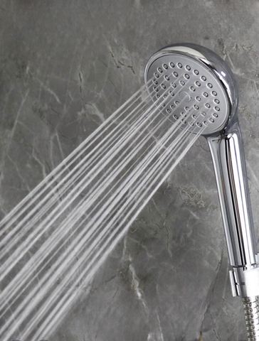 BÁT SEN TẮM CẦM TAY TĂNG ÁP THÂN NHỰA ABS, MÀU BẠC, MÃ SẢN PHẨM: SR - 01