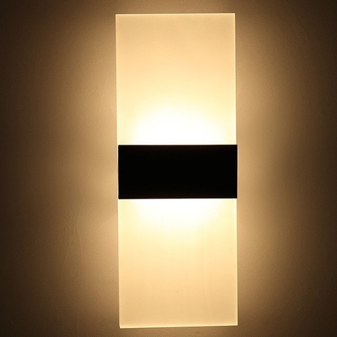 ĐÈN TƯỜNG LED NỘI THẤT CHỮ NHẬT ĐƯỜNG KẺ GIỮA - CÔNG SUẤT 5W - VÀNG 3000K - M: 2486