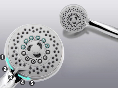 BÁT SEN TẮM CẦM TAY THÂN NHỰA ABS DÙNG CHO ÁP XUẤT NƯỚC LỚN, MÀU BẠC, MÃ SẢN PHẨM: KN - 01 - 6543