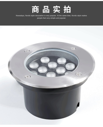 ĐÈN LED TRÒN ÂM ĐẤT THÉP KHÔNG GỈ - CÔNG SUẤT 12W - VÀNG 3000K - ĐIỆN ÁP 220V - M: MK-DM0403-40