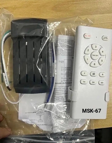Bộ điều khiển quạt trần DC 6 số 5 dây công suất 42w, Mã sản phẩm: MSK-67