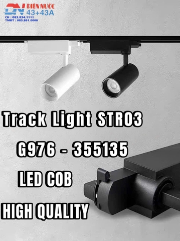 ĐÈN RỌI RAY T2 TRACK SPOTLIGHT STR03 - 20W / VỎ NHÔM ĐÚC CAO CẤP / ĐỘ HOÀN MÀU CAO / CRI 98 - MODEL : G976 - 355135