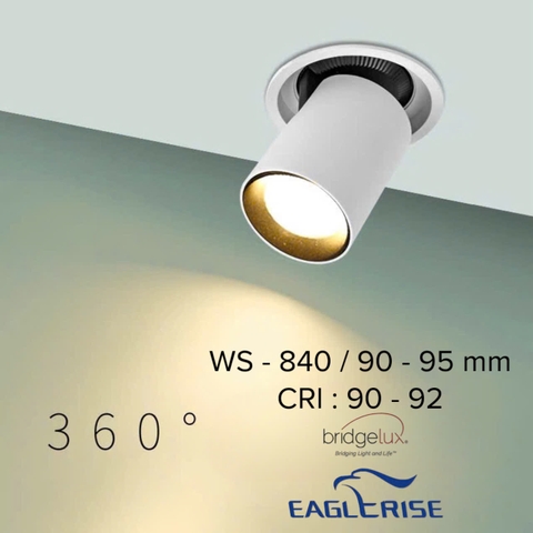 ĐÈN LED ÂM TRẦN 360 ĐỘ ĐA NĂNG KÉO XOAY -CÔNG SUẤT 12 watt - GÓC CHIẾU 24 ĐỘ - LK 90 - 95 mm- MODEL : WS - 840 COB