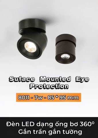 ĐÈN RỌI ĐẾ DẠNG ỐNG BƠ ĐA PHONG CÁCH - CÔNG SUẤT 7 watt - ÁNH SÁNG VÀNG 3000k / TRUNG TÍNH 4000k - ĐỘ HOÀN MÀU CAO CRI 98 - MODEL : WS - 8011