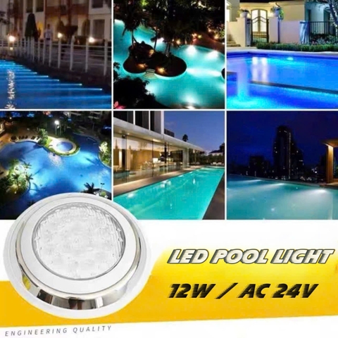 ĐÈN LED NGÂM NƯỚC BỂ BƠI GẮN TƯỜNG - CÔNG SUẤT 12 watt - ÁNH SÁNG VÀNG 3000k - CHỐNG NƯỚC IP68 - MODEL : QL4243