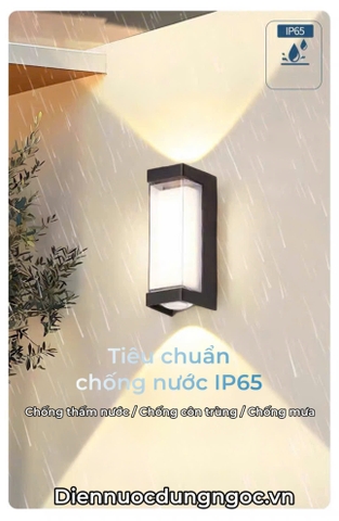 ĐÈN GẮN TƯỜNG VUÔNG HẮT 2 ĐẦU - ÁNH SÁNG VÀNG 3000k - CÔNG SUẤT 12 watt - MODEL: 32B - M / BK