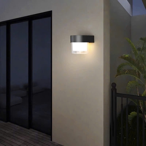 ĐÈN GẮN TƯỜNG MỘT ĐẦU TRÒN NÔI NGOẠI THẤT - ÁNH SÁNG VÀNG 3000k - CÔNG SUẤT 5 watt - MODEL: HL 8023 / 185