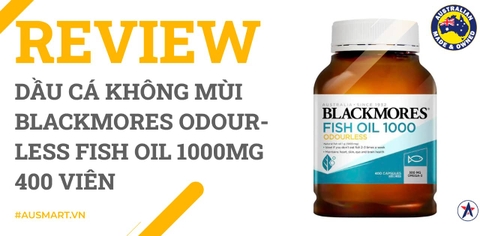 Review Dầu cá không mùi Blackmores Odourless Fish Oil 1000mg 400 viên