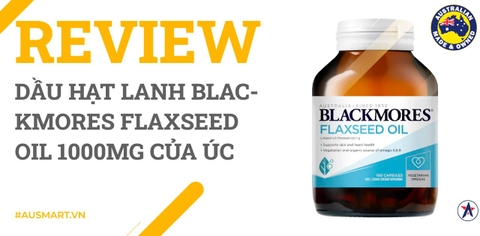 Review Dầu hạt lanh Blackmores Flaxseed Oil 1000mg của Úc