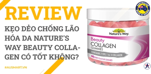 Review Kẹo dẻo chống lão hóa đẹp da Nature's Way Beauty Collagen có tốt không?