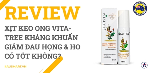 Review Xịt keo ong Vitatree kháng khuẩn giảm đau họng & ho có tốt không?
