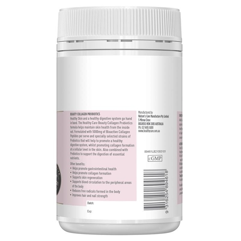 Collagen dạng bột Healthy Care Beauty Collagen Probiotics Úc 120g
