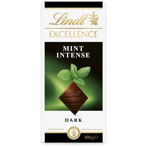 Sô cô la cao cấp nguyên chất vị bạc hà Lindt Excellence Mint Intense Chocolate Block