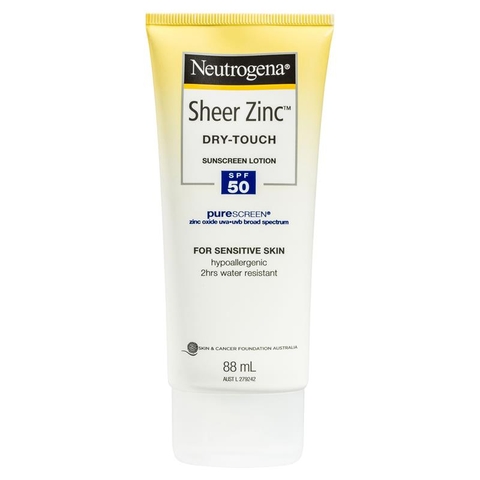 Kem dưỡng da chống nắng Neutrogena Sheer Zinc Body Dry-Touch Sunscreen Lotion SPF50 88ml