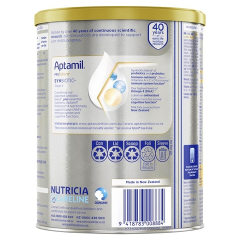 Sữa Aptamil Úc số 4 Profutura Synbiotic+ Premium Nutritional Supplement 900g dành cho trẻ trên 3 tuổi