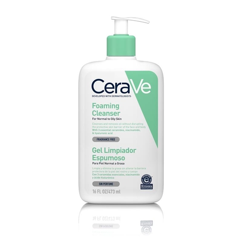 Sữa rửa mặt cho da thường và da dầu Cerave Foaming Cleanser 473ml