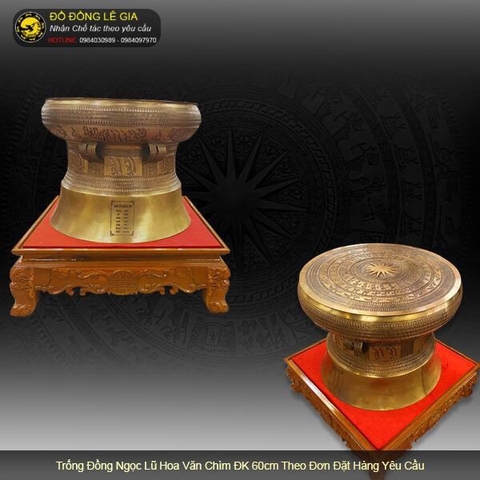 Trống đồng Ngọc Lũ hoa văn chìm theo đơn đặt hàng