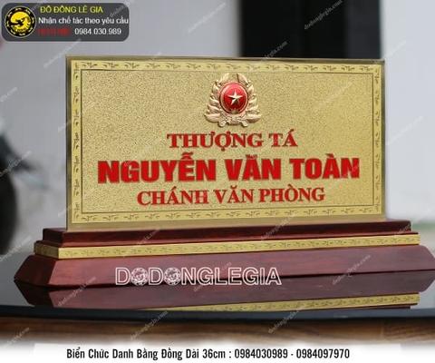 Biển Chức Danh bằng đồng dài 36cm