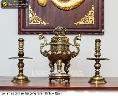 Bộ Tam Sự Đỉnh Sòi hai công nghệ (Đỉnh và Nến)