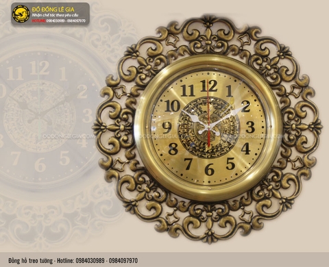 Đồng hồ treo tường bằng đồng mẫu 3