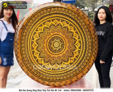 Mặt hào quang hoa văn Ấn Độ bằng thủy tinh dẻo